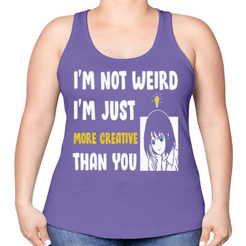 Im Not Weird Just MoreCreative Anime 250# - anime -Racerback Tank