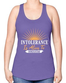 Intolerance is alien 29# - ufo -Racerback Tank