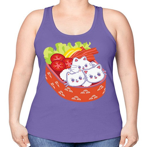 Kawaii Cat Boxed Lunch Anime Anime 266# - anime -Racerback Tank