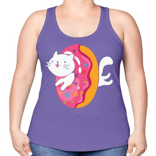 Kawaii Cat Donut Anime Lover Anime 267# - anime -Racerback Tank