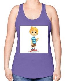 Kid 151# - cartoon general -Racerback Tank