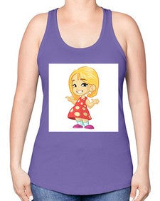 Kid 154# - cartoon general -Racerback Tank