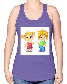 Kid 157# - cartoon general -Racerback Tank