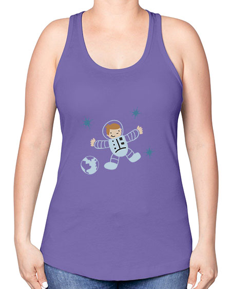Littlespaceman 16# - space -Racerback Tank