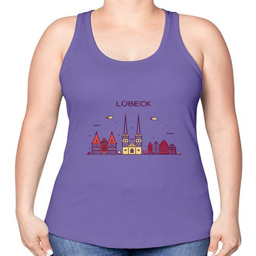 Lubek 1183# - cities -Racerback Tank