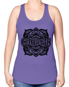 Mandala Courage 759# - mandala -Racerback Tank