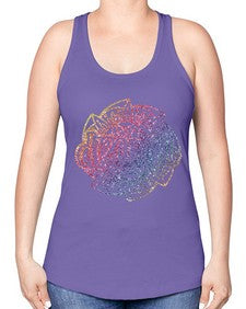 Mandala Dream Rainbow Glitter 760# - mandala -Racerback Tank