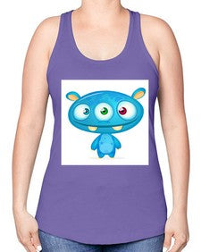 Monster 181# - cartoon general -Racerback Tank