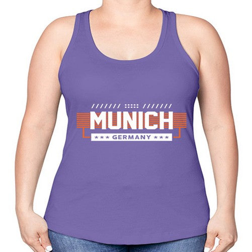 Munich 1389# - cities -Racerback Tank