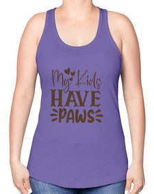 My Kids Have Paws Style 21# - cats -Racerback Tank