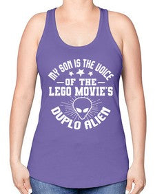 My son is the voice of the logo movies 34# - ufo -Racerback Tank