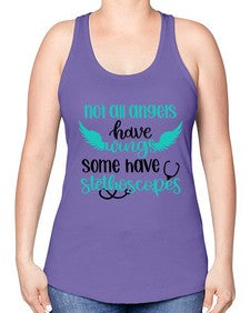 Not All Angels Have Style Style 1134# - nurse -Racerback Tank
