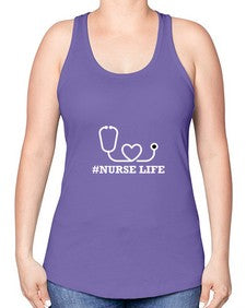 Nurse Life1176# - nurse -Racerback Tank
