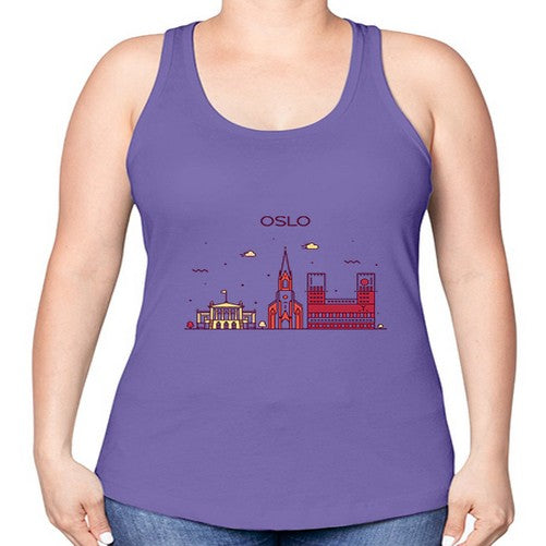 Oslo 1554# - cities -Racerback Tank