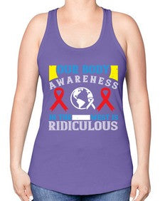 Our body awareness in the West is ridiculous Style 33# - Self awareness -Racerback Tank
