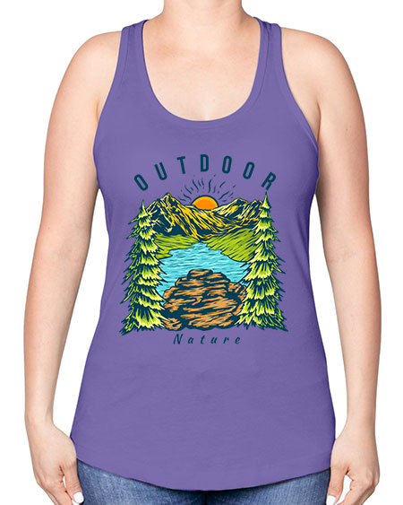 Outdoor Nature 17# - nature -Racerback Tank