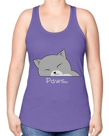 Paws - cats -Racerback Tank