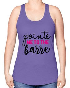Pointe me to the barre 173# - ballet -Racerback Tank