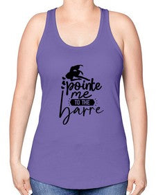 Pointe me to the barre 174# - ballet -Racerback Tank