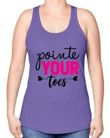 Pointe your toes 176# - ballet -Racerback Tank