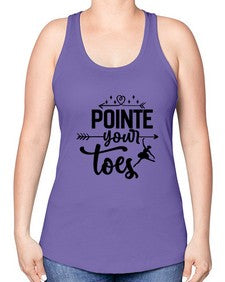 Pointe your toes 177# - ballet -Racerback Tank