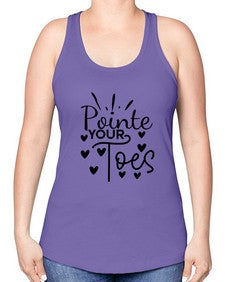Pointe your toes 178# - ballet -Racerback Tank