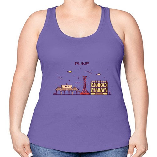 Pune 1696# - cities -Racerback Tank