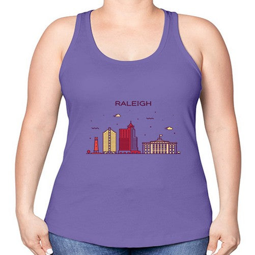 Raleigh 1710# - cities -Racerback Tank