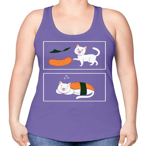Ramen Cat Kawaii Anime Japanese Anime 279# - anime -Racerback Tank