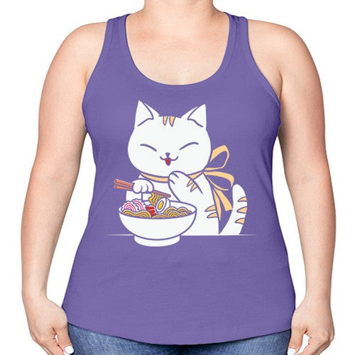 Ramen Cat Kawaii Anime Tee Japanese 280# - anime -Racerback Tank