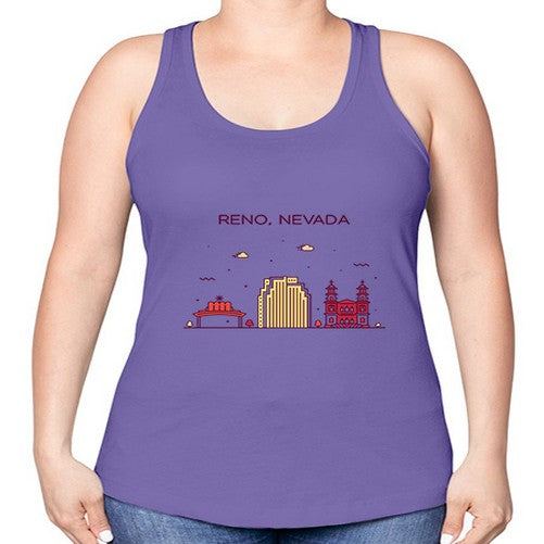 Reno 1714# - cities -Racerback Tank