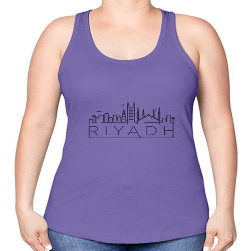 Riyadh Minimal Skyline 1738# - cities -Racerback Tank