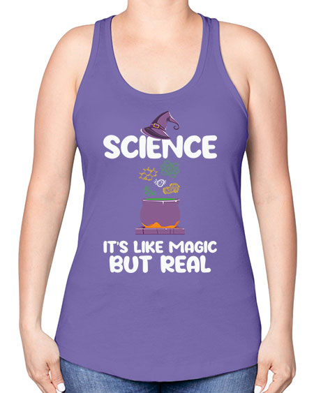 ScienceItsLikeMagicButScientistSkinite Scientist Skinite 48# - general science -Racerback Tank