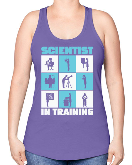 ScientistInTrainingScienceScientistSkinite Scientist Skinite 40# - general science -Racerback Tank