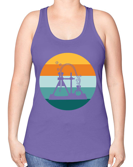 ScientistRetroSunsetScientistSkinite Scientist Skinite 39# - general science -Racerback Tank