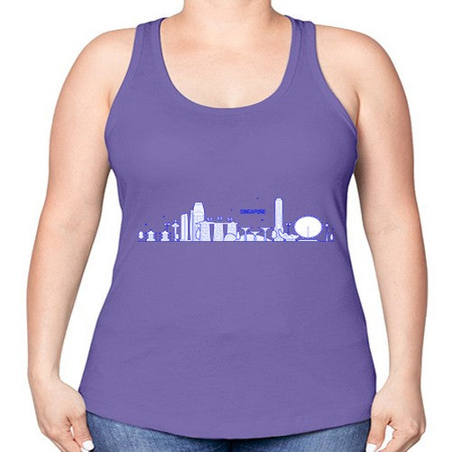 Singapore 1845# - cities -Racerback Tank