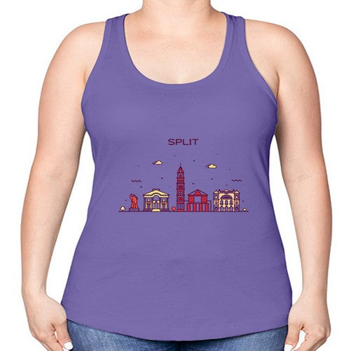 Split 1877# - cities -Racerback Tank