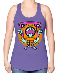 Spooky voices 232# - cartoon general -Racerback Tank