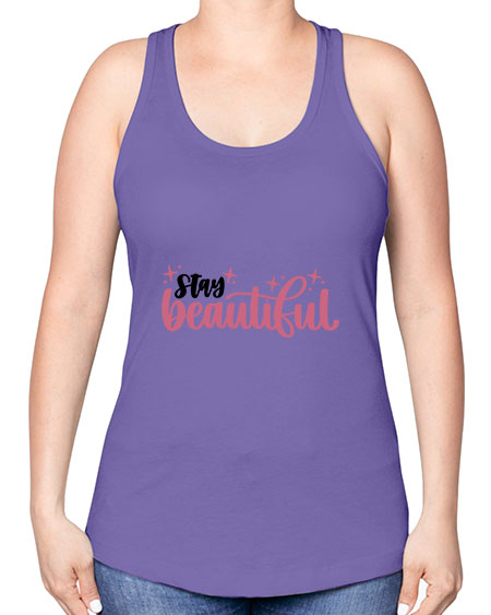 Stay Beautiful Style 18# - beauty - fashion -Racerback Tank
