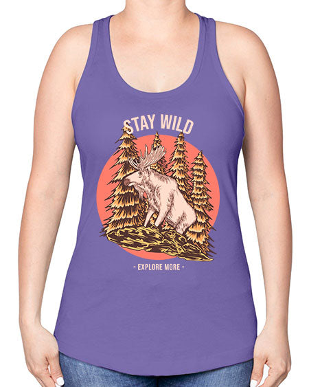 Stay Wild 16# - nature -Racerback Tank
