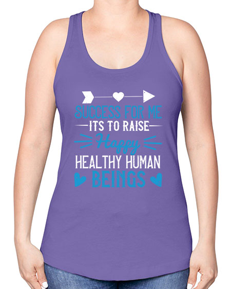Success for me its to raise happy healthy human beings Style 212# - kids -Racerback Tank