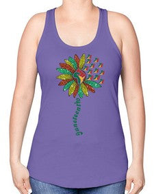 Sunflower Fist Juneteenth Black History 24# - black juneteenth -Racerback Tank