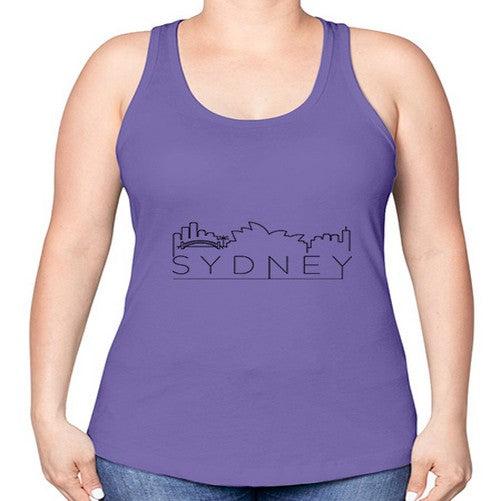 Sydney Minimal Skyline 1916# - cities -Racerback Tank