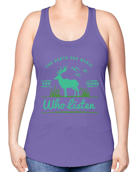 The Earth Has Music 15# - nature -Racerback Tank