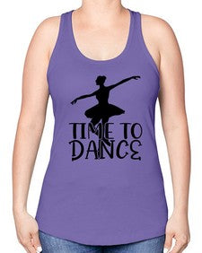 Time to dance 201# - ballet -Racerback Tank