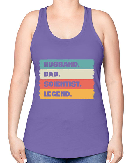 VintageHusbandDadScientistLegendScientistSkinite Scientist Skinite 14# - general science -Racerback Tank
