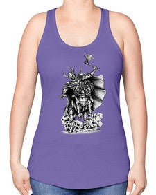 Warrior Skull Files 1208# - skull and bones -Racerback Tank