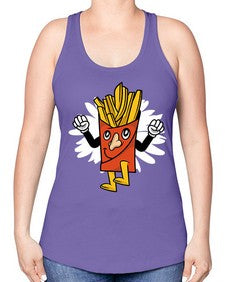 Weekend is near 265# - cartoon general -Racerback Tank