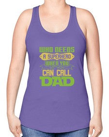 Who needs 266# - cartoon super hero -Racerback Tank