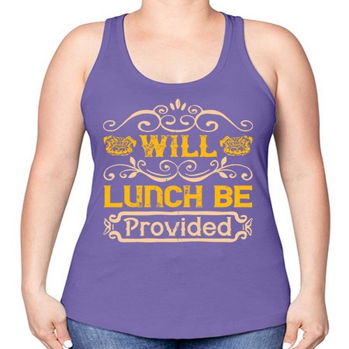 Will Lunch Be Provided Style 7# - dogs -Racerback Tank